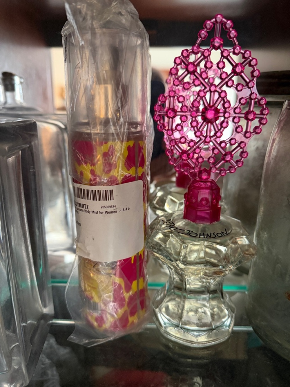 Now SET NEW 3.4 BJ Original Eau De Parfume Filled 2 Fancy Tops W/ NEW SPRAY